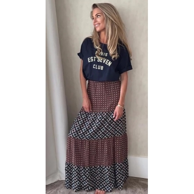 Est' Seven Long Skirt Paris - Print Est' Seven Long Skirt Paris - Print